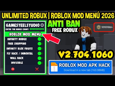 Roblox Hack Apk 2.703.1353 Mod Menu 2026 Latest Version Android iOS Anti-ban Robux Free Mediafire