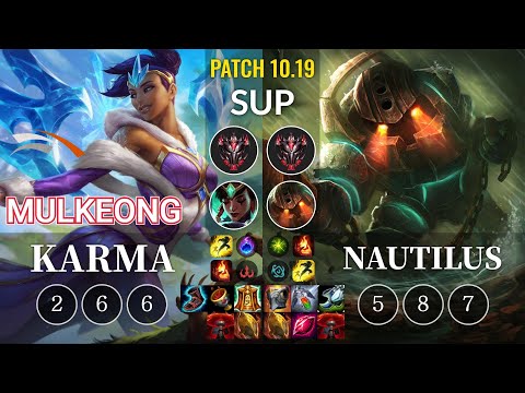 HLE Mulkeong Karma vs Nautilus Sup - KR Patch 10.19