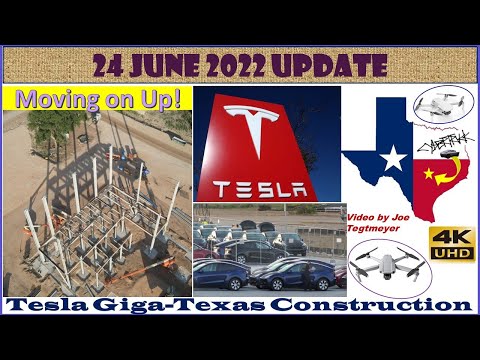 Tesla Gigafactory Texas 24 June 2022 Cyber Truck & Model Y Factory Construction Update (08:45AM)