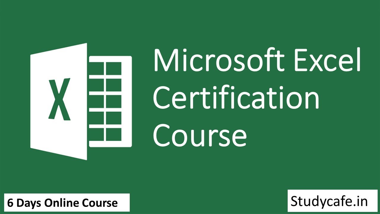 Microsoft Excel Certification Course by Studycafe