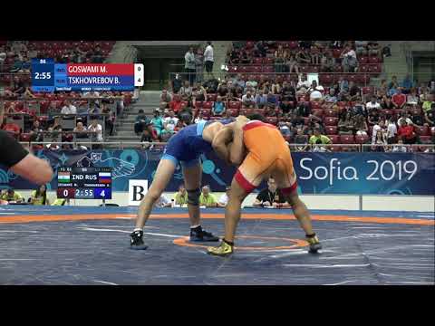 1/2 FS - 65 kg: M. GOSWAMI (IND) v. B. TSKHOVREBOV (RUS)