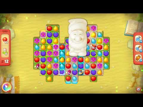 Gardenscapes 1333 Hard Level - 21 moves - NO BooSTERS