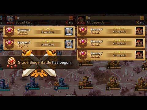 G3 Siege Eu with runes - Hidden Actions vs Squad Zero vs Af: Legends #summonerswar