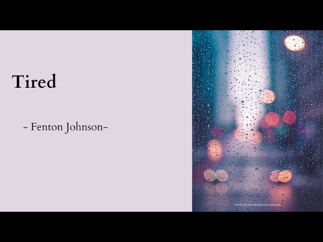 Vídeo relacionado con Selected poems of Fenton Johnson