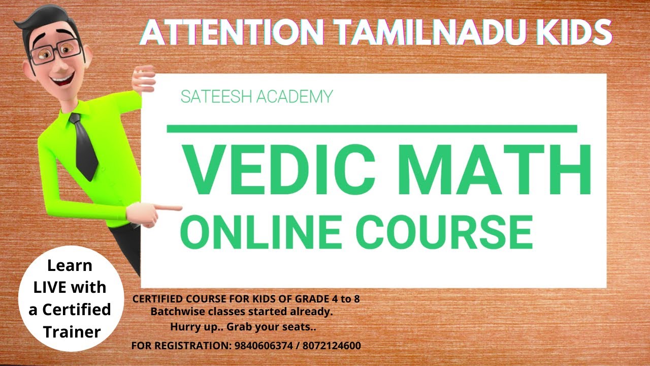 Vedic Math Online Course | Learn from Home | Class 4 to 8 | Math is Easy |