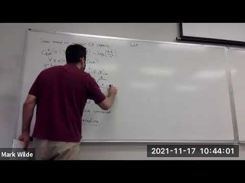 Lecture 26: Quantum Information Theory - Fall 2021 - Mark Wilde
