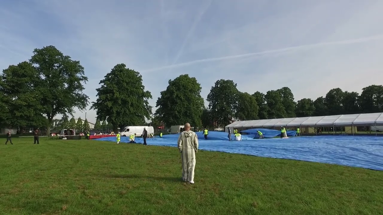 Eid Festival Leicester _ Prayer Sheets are Laid Down