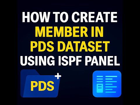 How to create Member in PDS dataset using ISPF panel