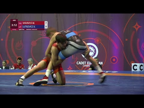 1/8 FS - 55 kg: M. KARAVUS (TUR) v. V. LUTKEVICS (LAT)