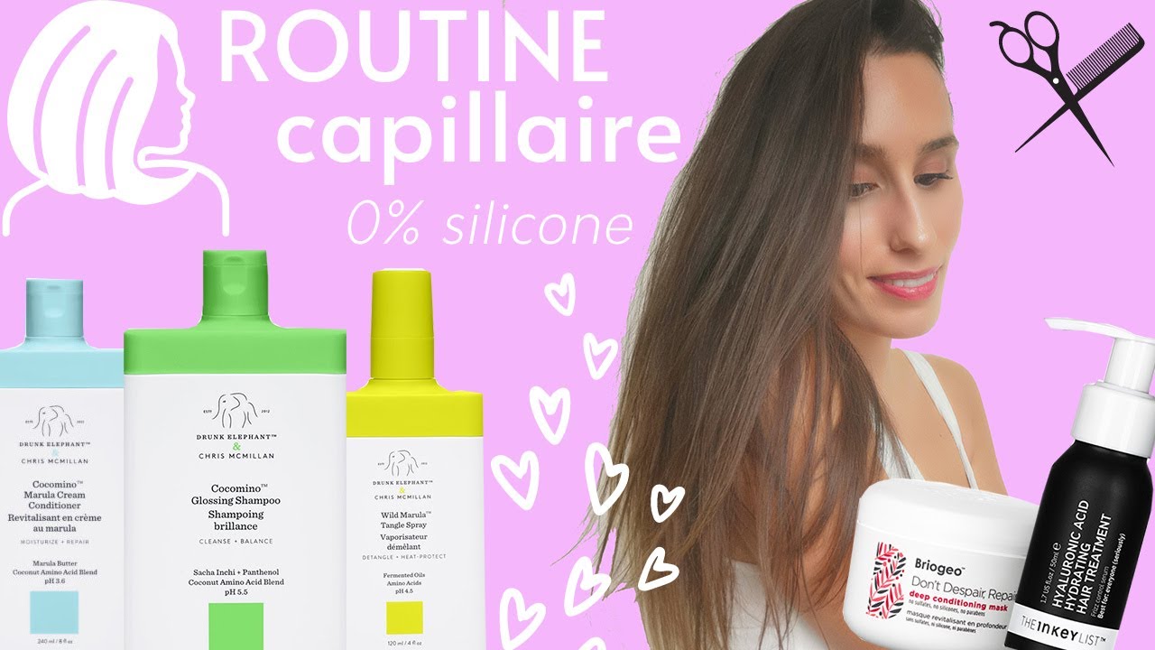 ROUTINE CAPILLAIRE SANS SILICONE & SANS SULFATE - DRUNK ELEPHANT, THE INKEY LIST, BRIOGEO