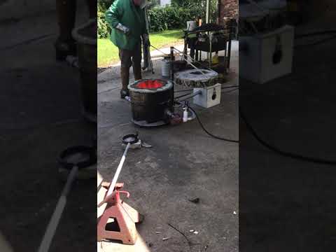 overpowered DIY Metal melting furnace
