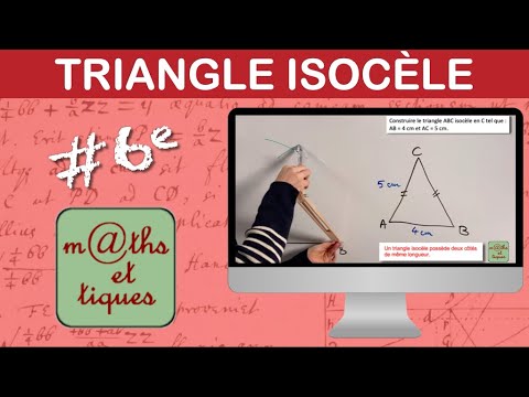 Construire un triangle isocèle - Sixième