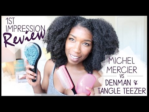 Michel Mercier Detangling Brush vs. Denman + Tangle...