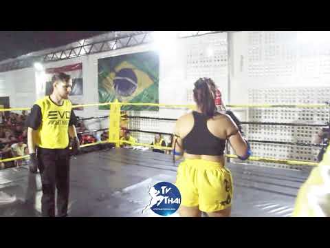 TV THAI | Nayanne ( Gladiadores ) vs Mariana ( Show Thai ) Evo Fight Muay Thai