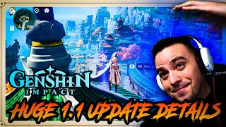 HUGE 1.1 UPDATE DETAILS RELEASED!!! GENSHIN IMPACT UPDATE INFORMATION