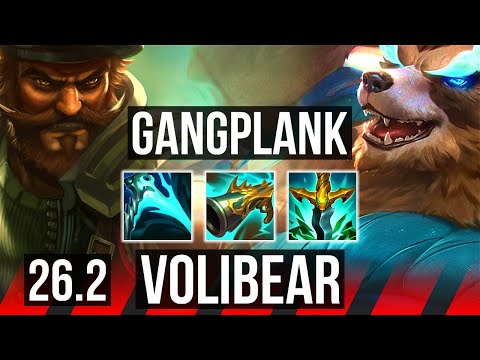 GANGPLANK vs VOLIBEAR (TOP) | Good KDA: 8/1/11 | KR Master | 26.2