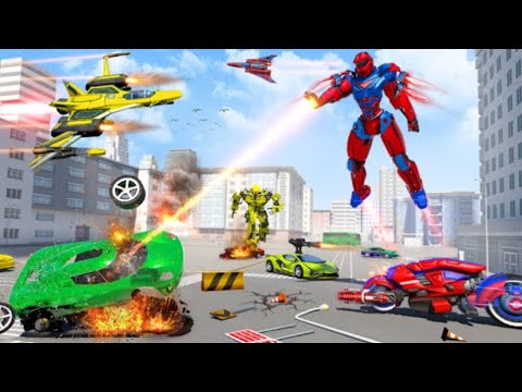 Optimus prime Multiple Transformation Jet Robot Car Game 2022 level 1-Android gameplay