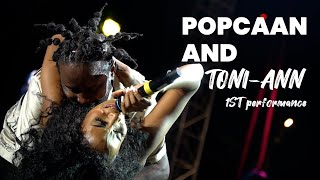 Popcaan & Toni-Ann Singh Kiss On Stage While Performing Next To Me | Burna Boy Concert Jamaica