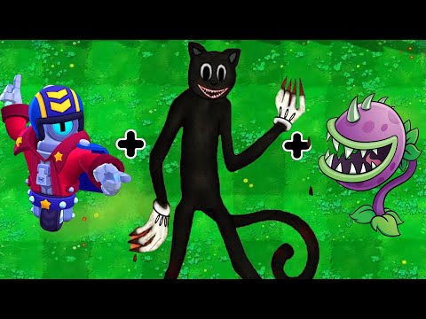 Cartoon Cat + Stu Brawl Stars + Chomper - Plants vs Zombies Fusion  Animation Fan Ideas