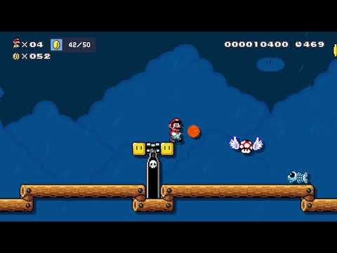 Super Mario Maker 2: Story Mode Level (76 Launching Bob-ombs, Collecting Co-coins) [1080 HD]