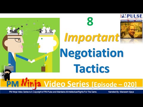 020 - PM Ninja Video Series - Negotiation Tactics [ And What They Mean ]