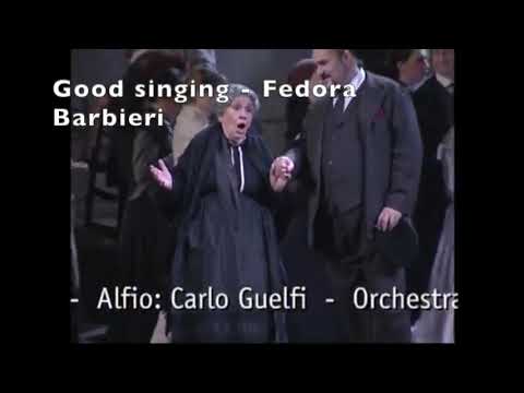 Mezzo soprano Fedora Barbieri sounds darker than baritone Carlo Guelfi!