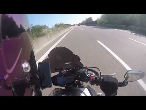 Yamaha MT07, Autobahn top speed run.