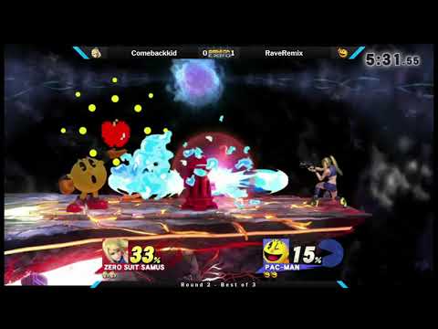 Game On Expo Smash 4 Round 2 - ComeBackKid (Zero Suit Samus) vs RaveRemix (Pac-Man)