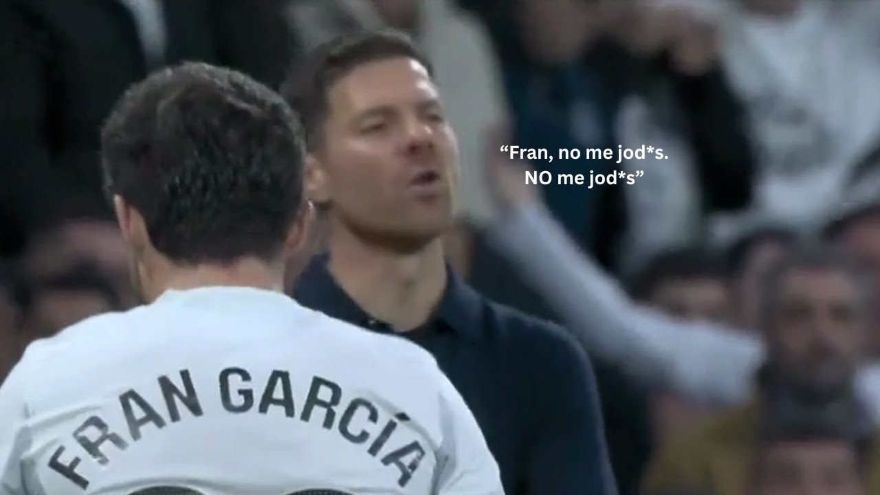 La reacción de Xabi Alonso tras la expulsion de Fran Garcia
