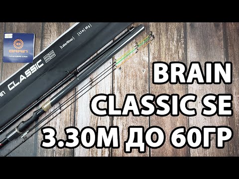 Фідер Brain Classic SE 3.30м / до 60гр — легкий фідер для озер + 3 вершинки в комплекті