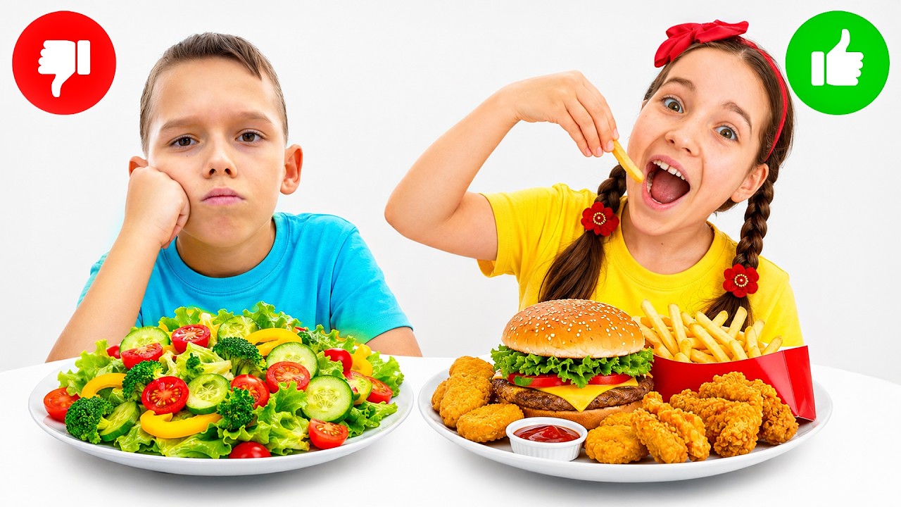 Sofia and Max Try Different Foods