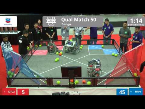 VEX Worlds 2016 - VEX U - Design - Qual 50 (XJTU2) 211 vs 220 (UPP1)