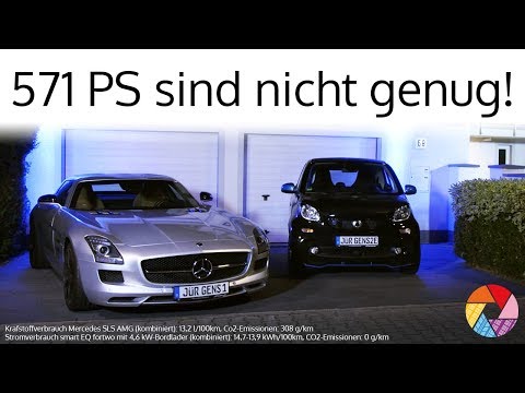 571 PS sind nicht genug - Smart EQ Fortwo gegen SLS AMG