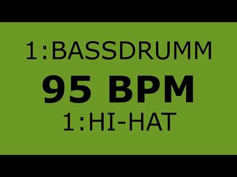 95 BPM Metronome bassdrum + Hi-Hat 1:1