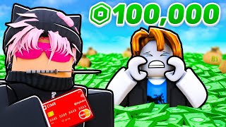 I SPEND $100,000 on ROBLOX and Destroyed Every Kid in the Server