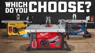 Milwaukee vs DeWalt vs Bosch Cordless Table Saws: Features, 