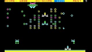 Sharp MZ-800 Game: Space Guerilla (198x) MZ-700 mode
