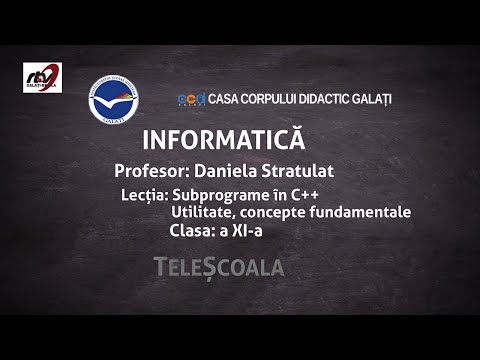 Informatica - Clasa 11 - ''Subprograme în C++''