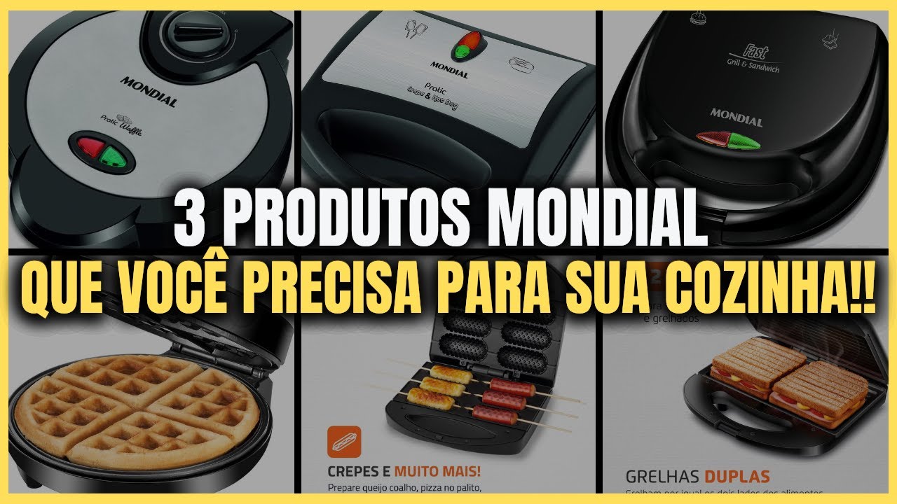 Miniatura da avaliação em vídeo de Crepeira MONDIAL CP-01 850W 110V Preto