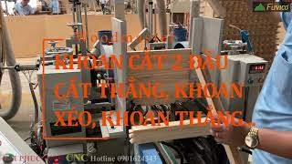 MÁY CƯA CẮT KHOAN 2 ĐẦU NGHIÊNG ĐỘ LƯỠI TRÊN XUỐNG WOODMASTER WM-250CDT.