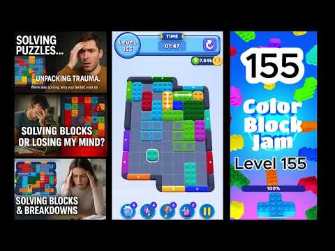 Color Block Jam Level 155 Solution – The Calm Before the Brainstorm #colorblockjam #factsnotfiction