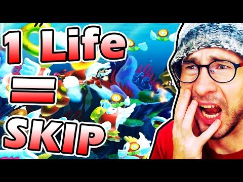 1 LIFE = SKIP CHALLENGE // Mario Maker EXPERT 100 Mario Challenge