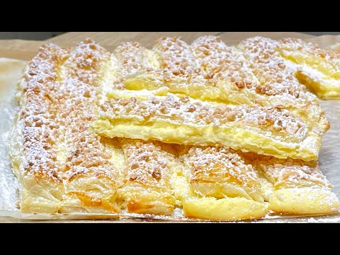 Die besten Quark- Vanillestangen aus Blätterteig   #140
