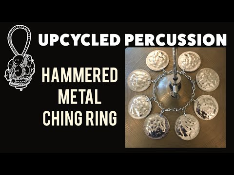 Upcycled Percussion - Hammered Ching Ring - Hi Hat Tambourine image 4