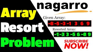 Resort the array taking absolute value of negative numbers || NAGARRO CODING ROUND || MyCodeShala