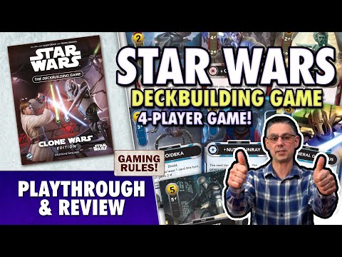 Star Wars: Deck Building Game (4 Players) - Playthrough and Review