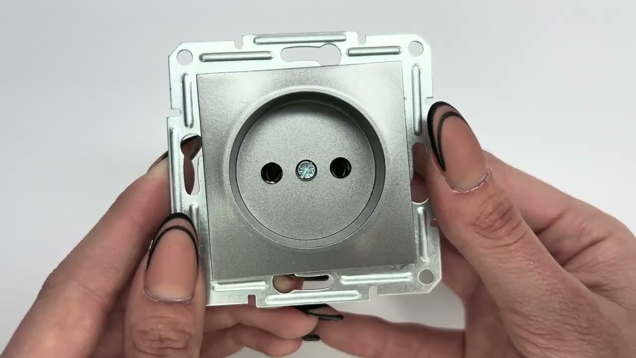 Розетка одинарна б/з SCHNEIDER Asfora сталь EPH3000162