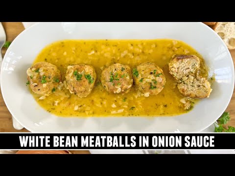 INCREDIBLE White Bean "Meatballs" | Spanish-Style in Onion Sauce