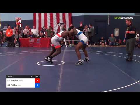 2018 FS WTT Challenge/UWW Juniors 86 Quarter-Finals - Jelani Embree (MRTC) Vs. Cameron Caffey (MSU