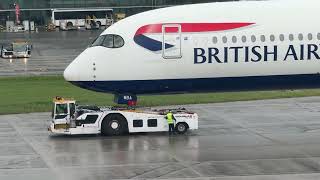 A350-1000 British Airways G-XWBA Push Back Heathrow Airport